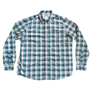 Eddie Bauer Mens Button Up Shirt Nylon Gorpcore Outdoor Hiking Utilitycore